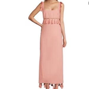 Antonio Melani Cici Tassel Maxi Dress Peach Size 2